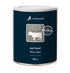 PetGourmet mesna konzerva za pse i mačke - govedina 800 g, PRAVA PORCIJA HRANLJIVE GOVEDINE!